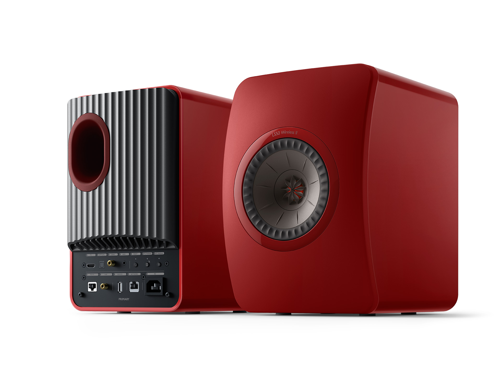 LS50 Wireless II_Crimson Red Special Edition_Pair_frontback
